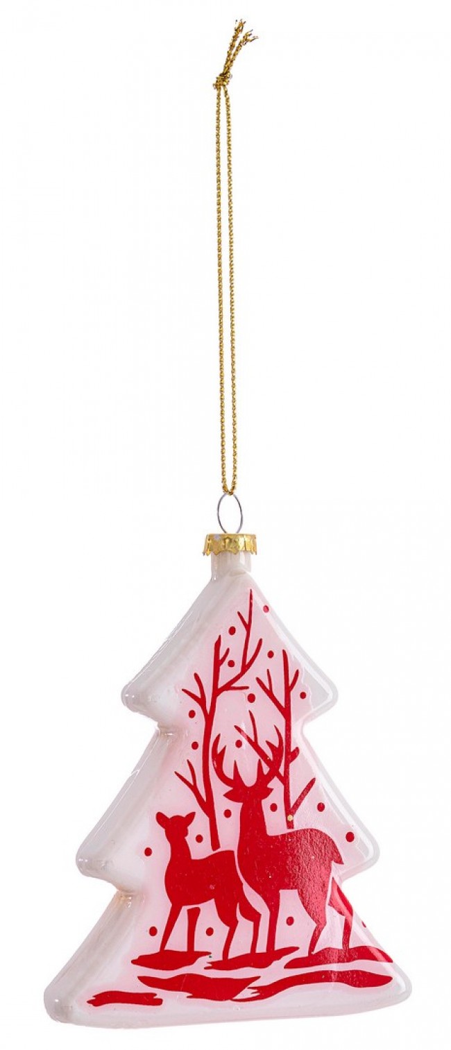 12x Anhänger VT Reindeer Pino White