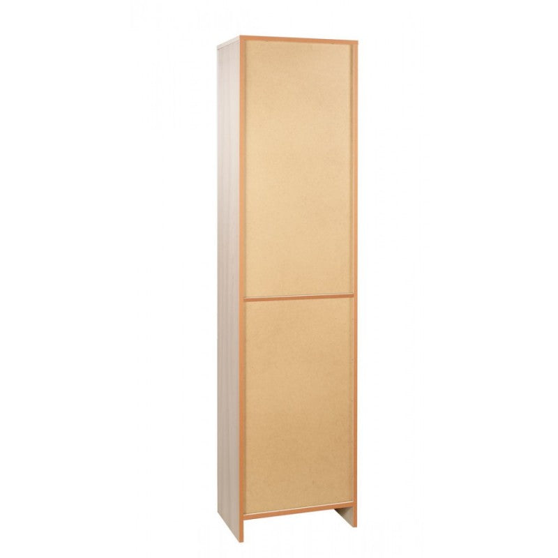 Mehrzweckschrank mit zwei Türen und einer Schublade Weiß 46x34x h183 cm