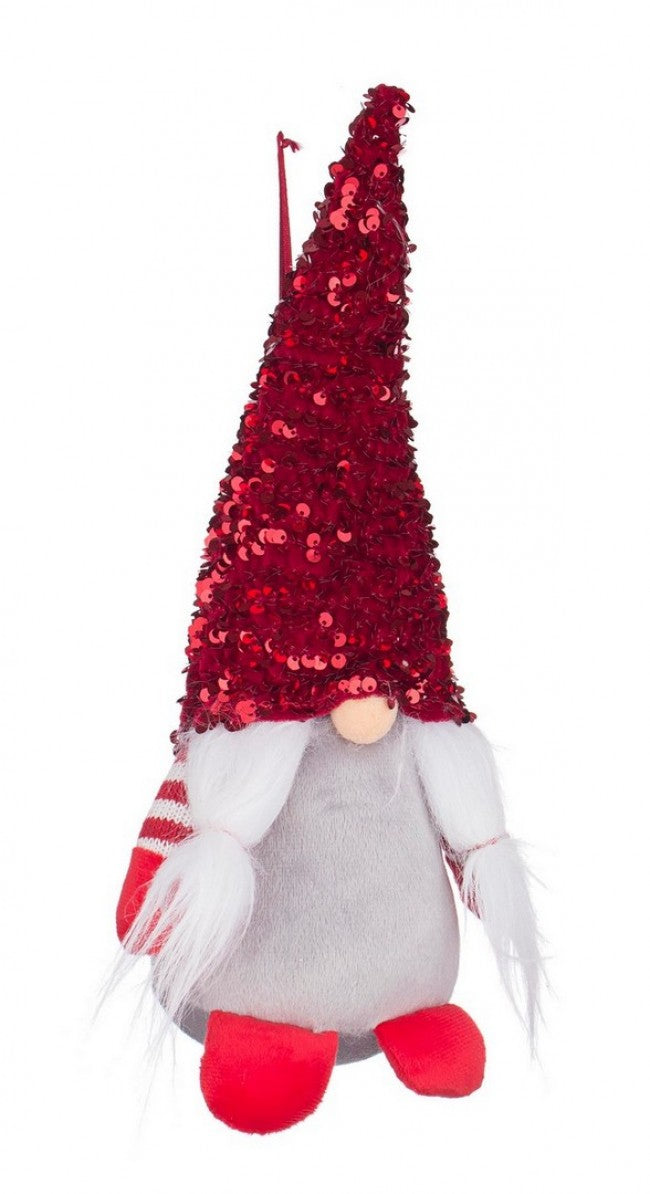 12x Santa Stand Rosso Glitters roter Stand