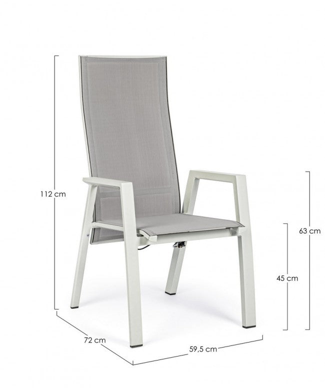 Steven Lunar Liegegarten-C-BR-Stuhl 59x72x112h cm
