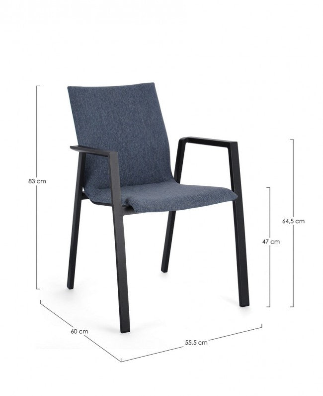 4x Stuhl C-Br Odeon Antr-Denim Jx55