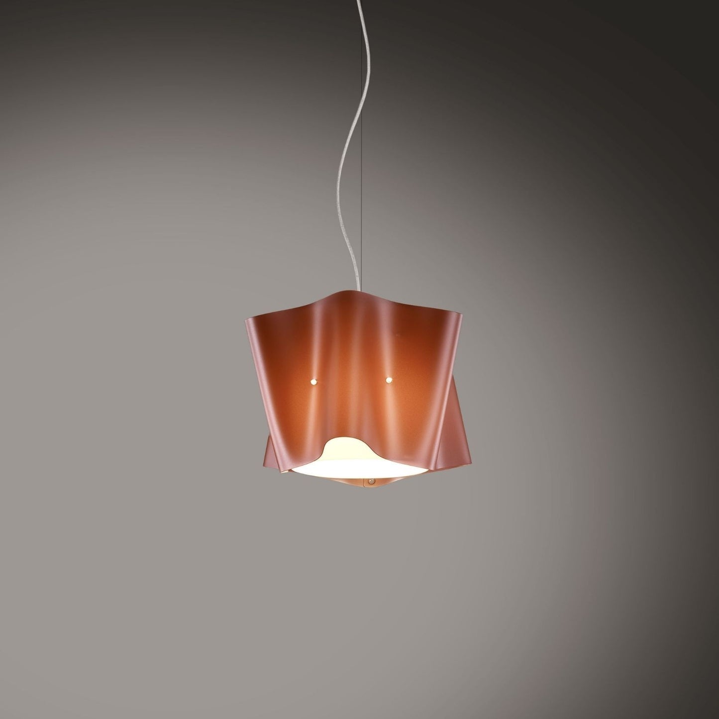 Kupferaufhängung aus verchromtem Metall cm. 25 x 25