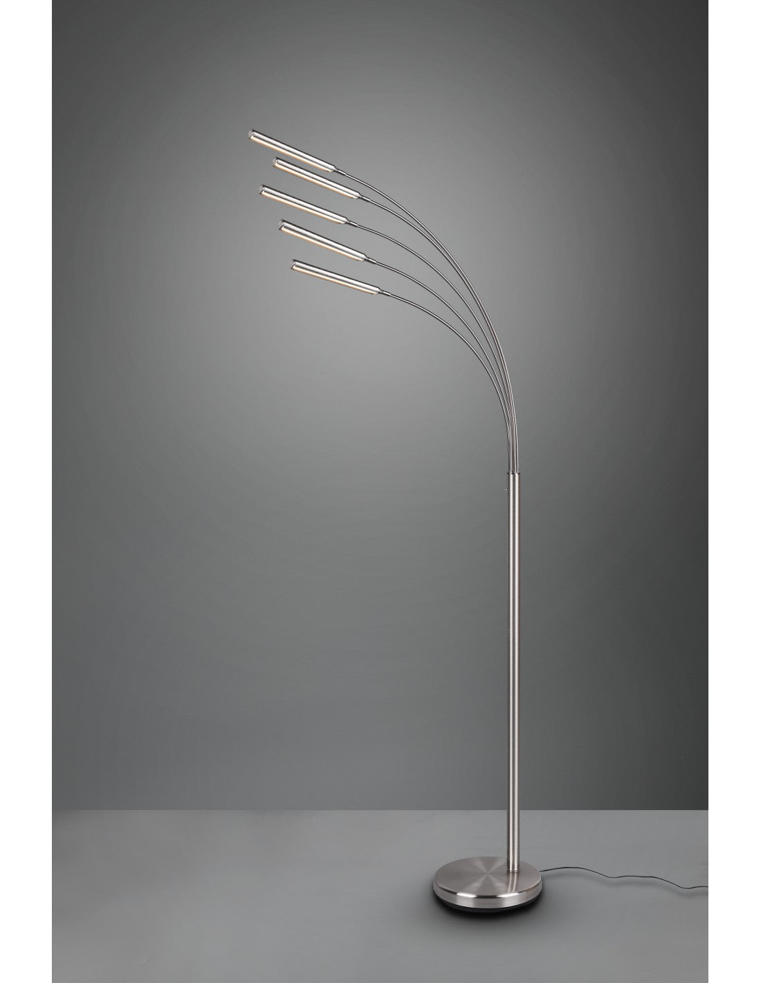 Reed Stehleuchte 5 LED-Bögen Matt Nickel H195 cm Trio Lighting