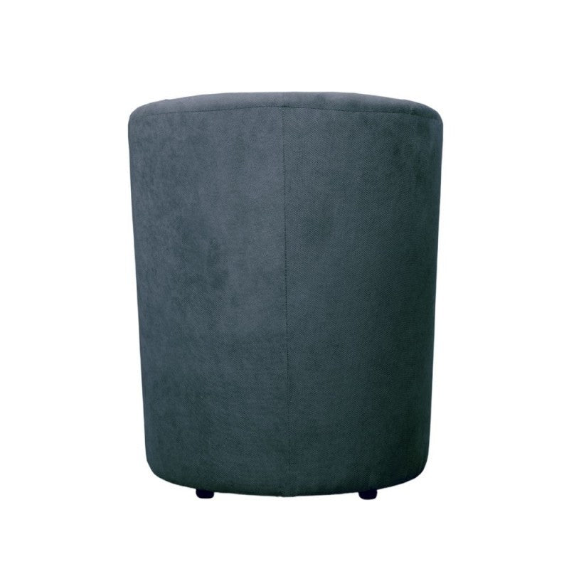 Stoffsessel mit abnehmbarem Pouf DJERBA Dunkelgrau 63,5x 62,5x h76 cm