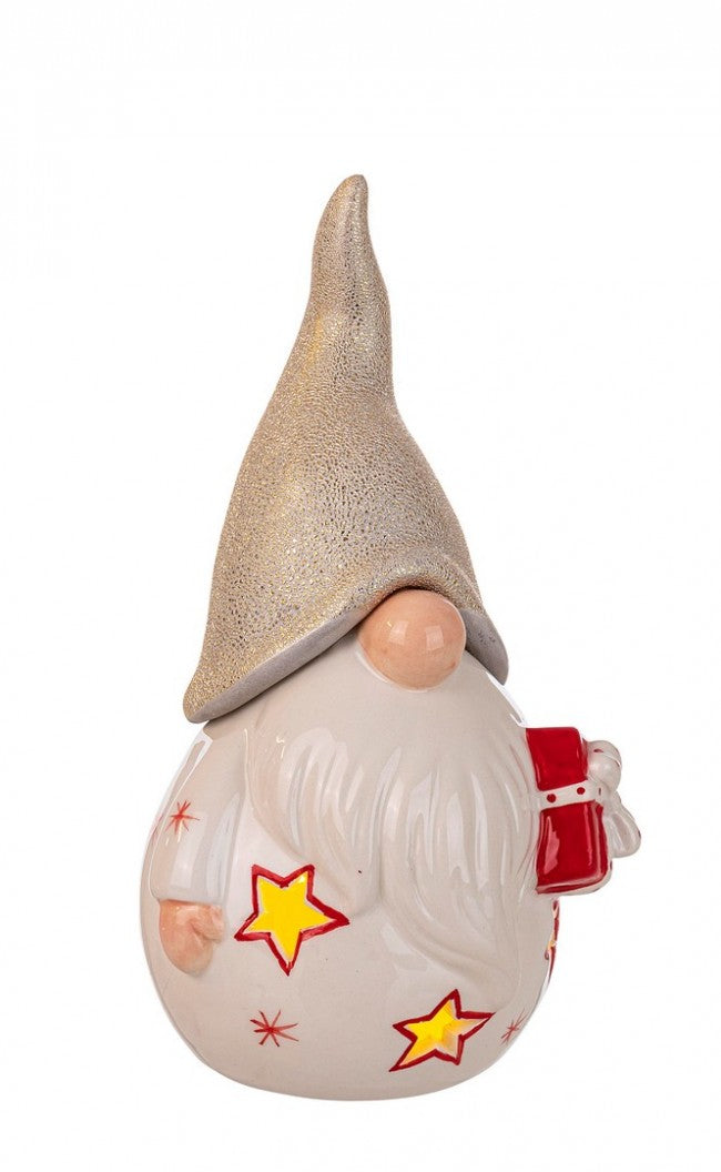 6x Santa fröhlich weiß c