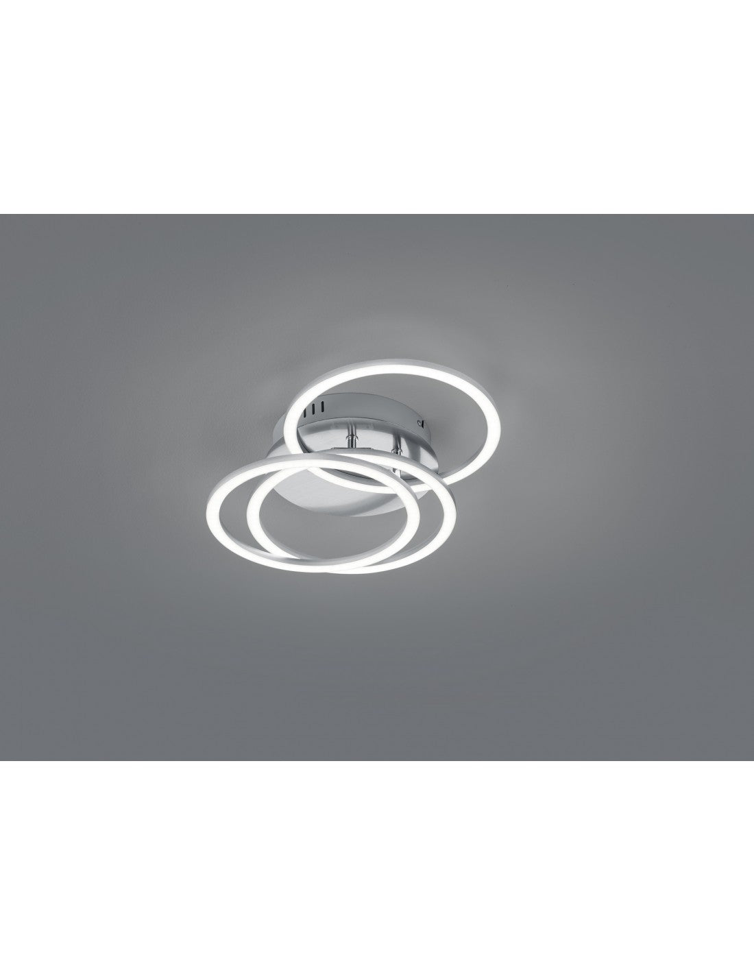 Deckenleuchte mit 3 verstellbaren Ringen, LED-Dimmer, Circle Nichel Trio Lighting