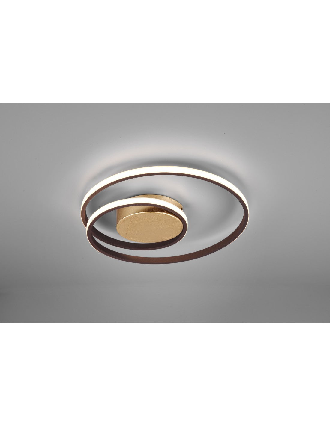 Zibal Rusty Spiral LED-Deckenleuchte 22w Dimmbar Ø39 cm Trio Lighting