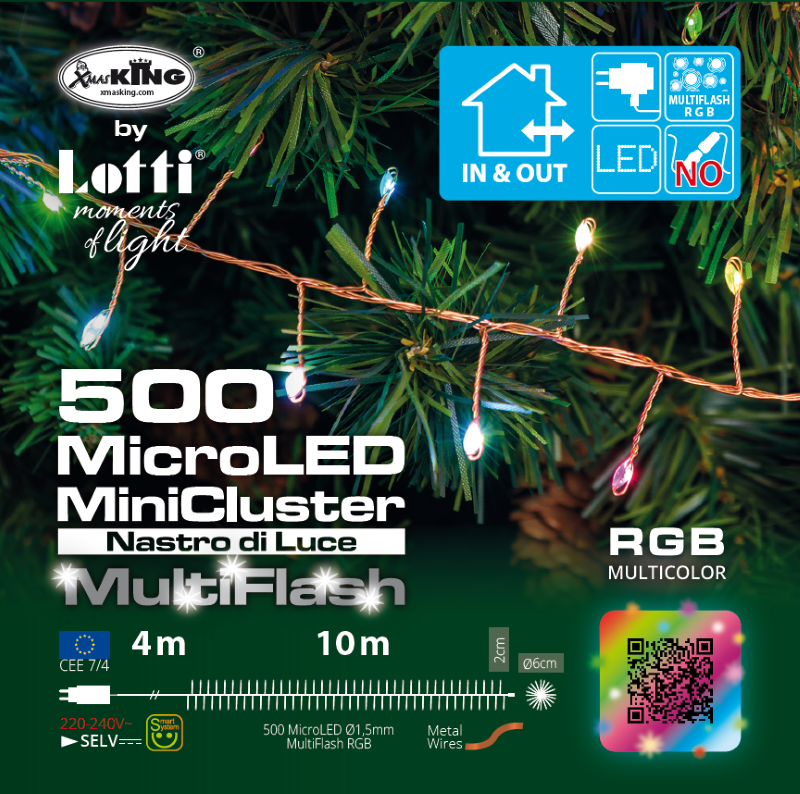MiniCluster Multiflash RGB 500 MicroLED 10 m Kupferkabel
