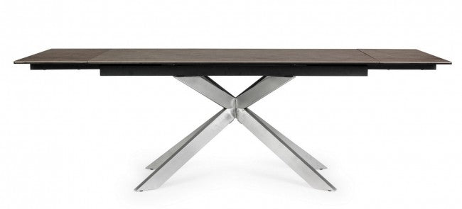 Ausziehbarer Tisch Arzachel aus Keramikstahl, 160–240 x 90 cm