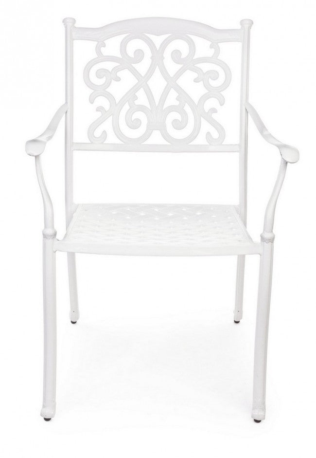 Sedia Mit Bracciolo Ivrea Bianco Da Esterno