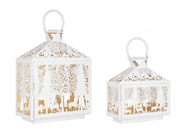 Set2 Aliize White-Gold-Laterne
