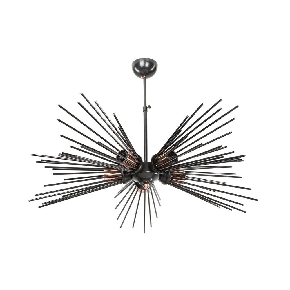 Salem MDL3806 Deckenleuchte mit 5 Leuchten aus schwarzem Metall