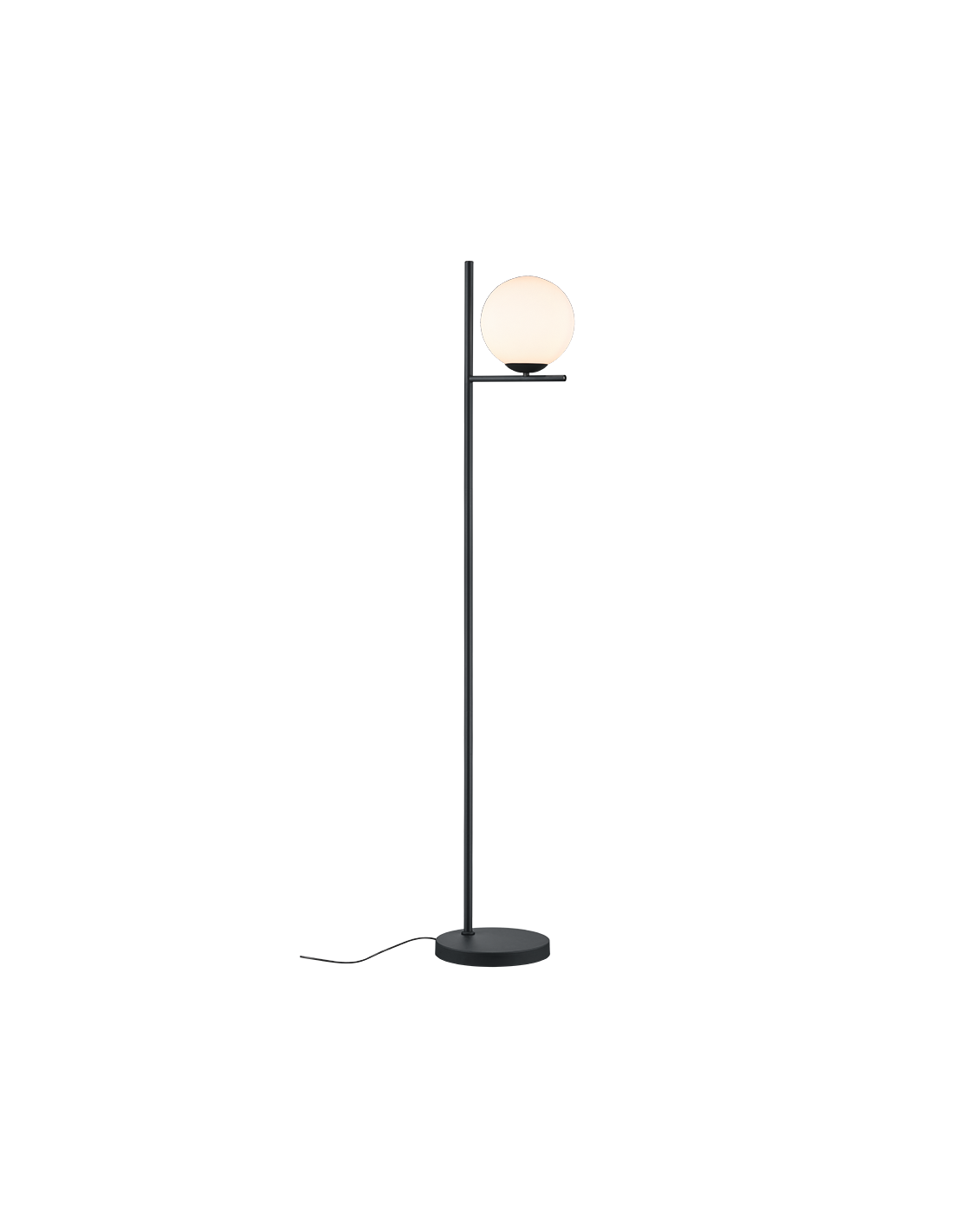 Moderne schwarze Stehlampe mit Glaskugel H150 cm Pure Trio Lighting