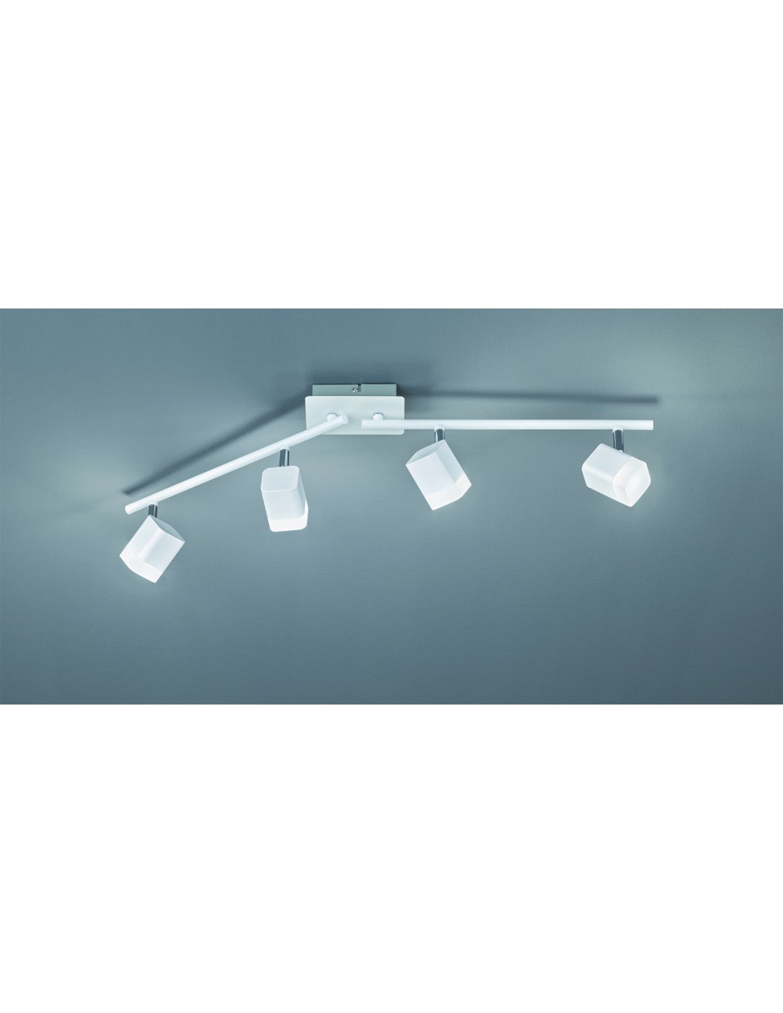 Roubaix Weißer verstellbarer Deckenstrahler 4 LEDs Trio-Beleuchtung