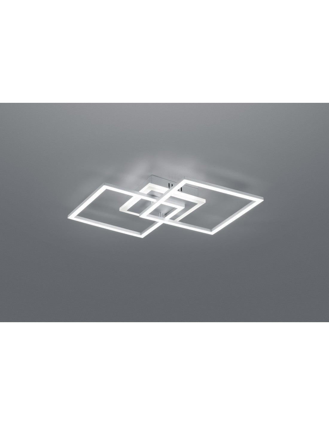 Deckenleuchte Venida Double Square Aluminium LED 25w Dimmbar L57 cm Trio Lighting