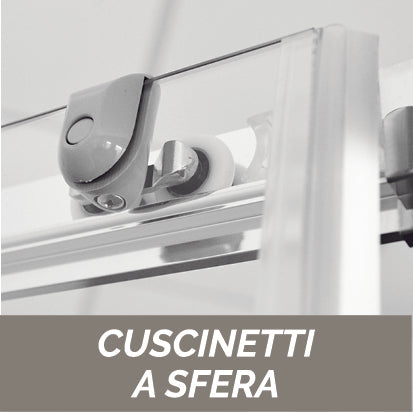 Schiebeduschnische mit 2 Glastüren – Essential Line