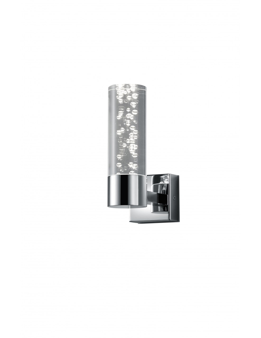 Bolsa LED-Applikation, Chrom, zylindrischer Lampenschirm, Blaseneffekt, IP44, Trio-Beleuchtung