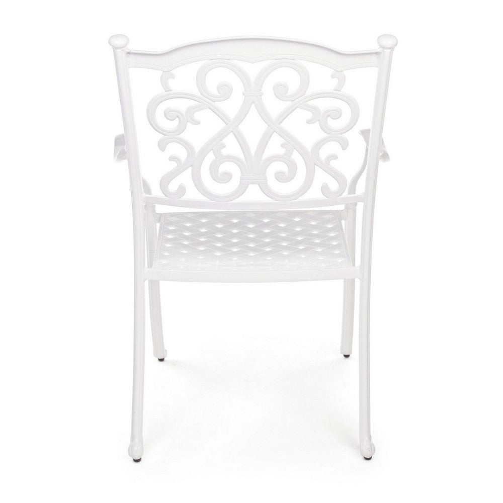 Sedia Mit Bracciolo Ivrea Bianco Da Esterno