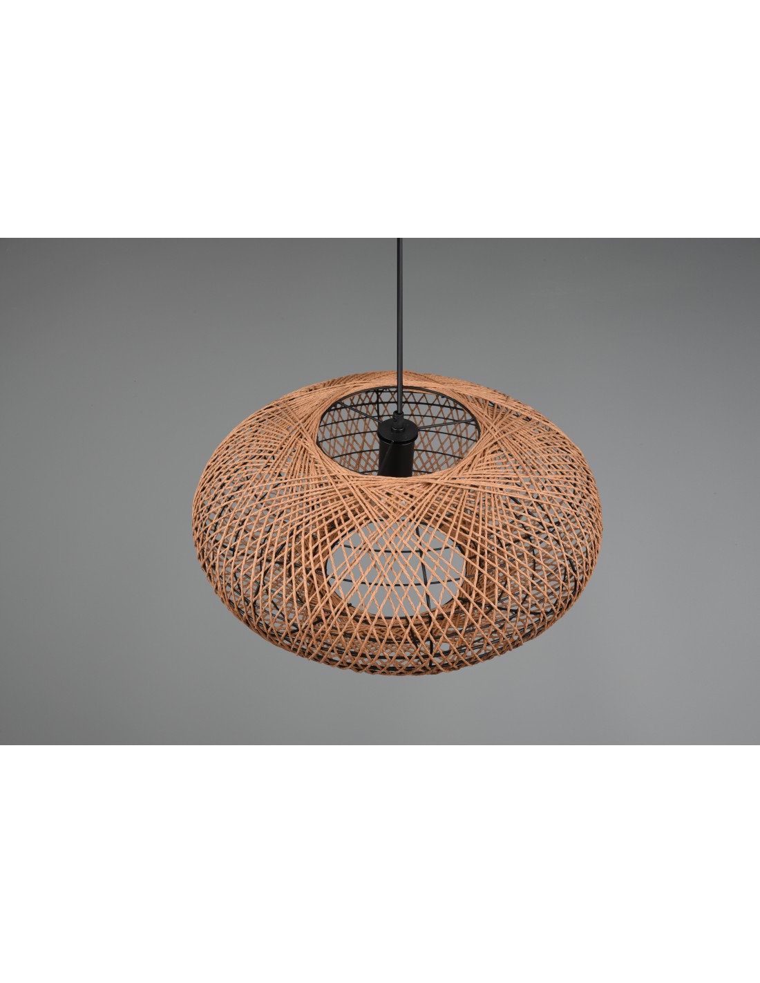Aufhängung für den Ferienhaus-Lampenschirm aus Naturfasern Hedda Trio Lighting