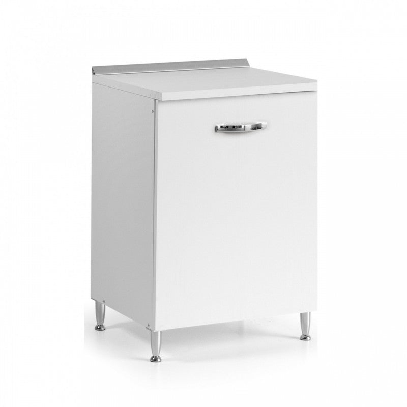 Küchenunterschrank mit 1 Tür in Esche weiß 60x50xH 85 cm