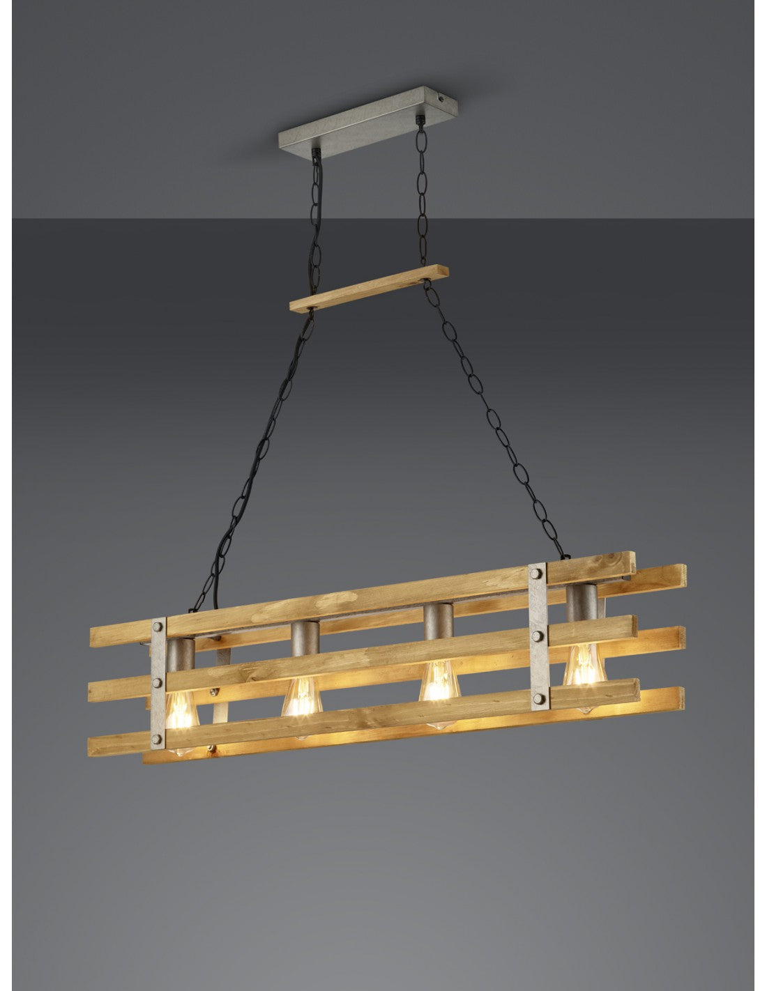 Lampenschein-Design Rustico Khan 4 Luci Trio Lighting