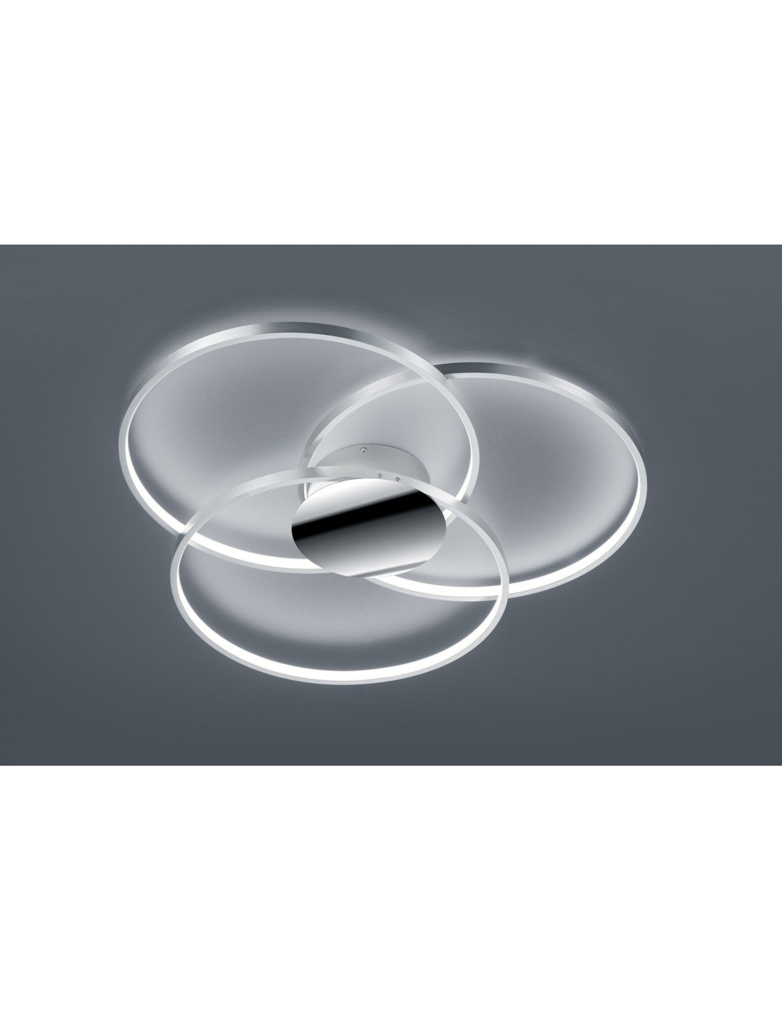 Deckenleuchte 3 Circhi Led Sedona Chromo Dimmerabile Ø80 cm Trio Lighting