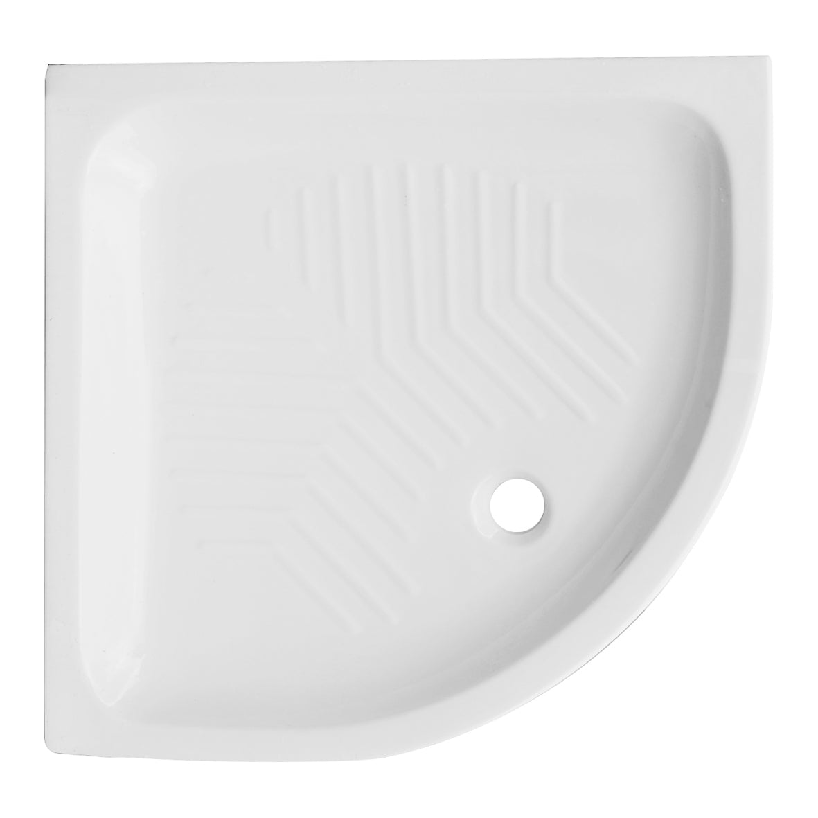 Eck-Duschwanne aus Keramik 80x80 H.11