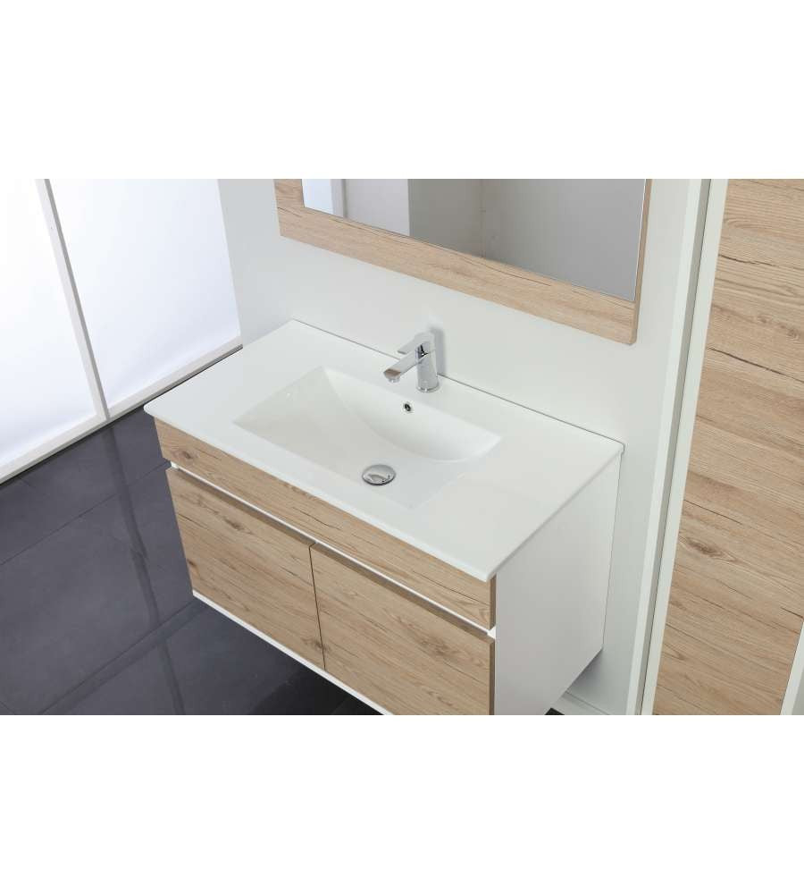 Komposition Bagno 2. Kassetten Fabula Bianco-Rovere 90x47x h57cm