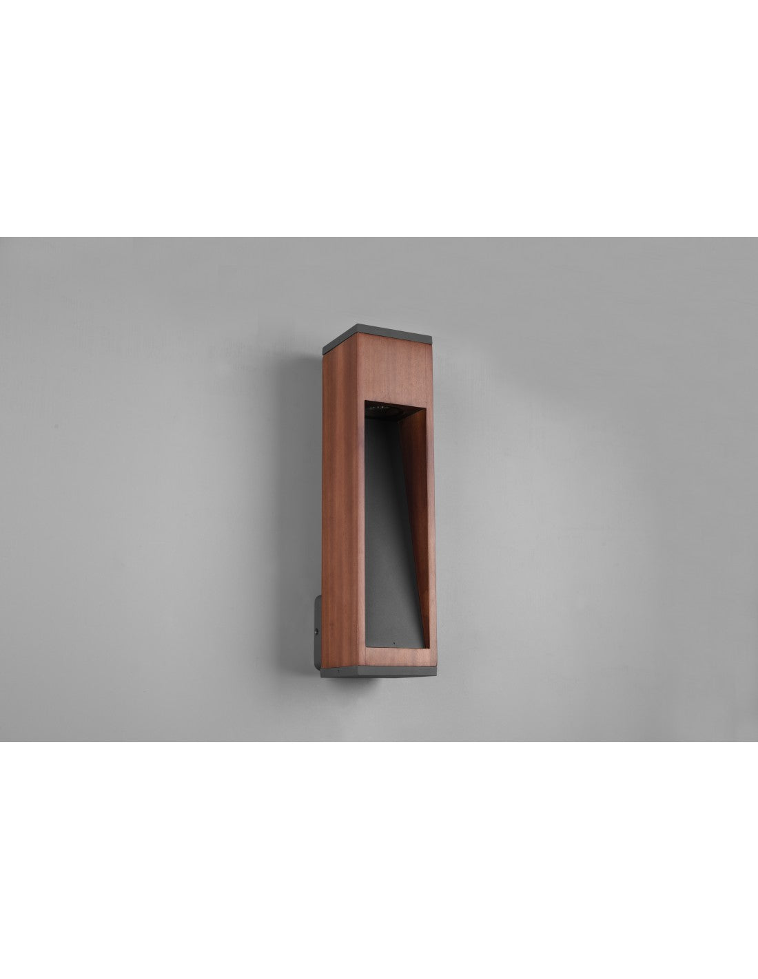 Rechteckige Außenwandleuchte Canning GU10 Naturholz IP54 Trio Lighting