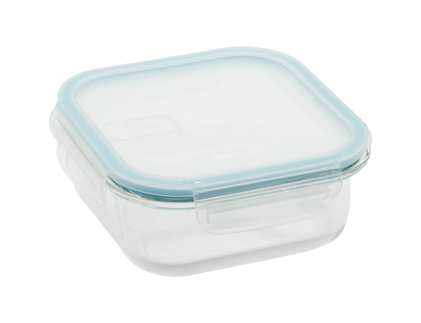 Quadratischer Behälter mit Deckel und Entlüftung, 1,2 l Glas