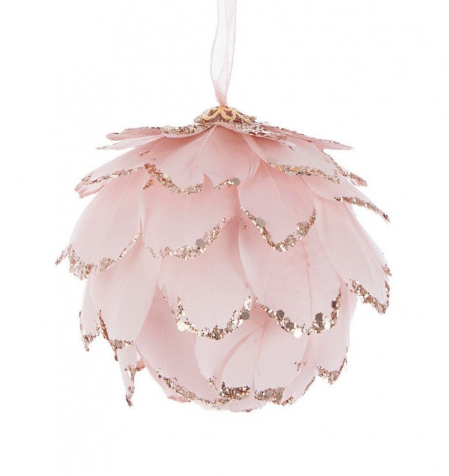 12x Sfera Karol Federn C-Glitter Rosa D80