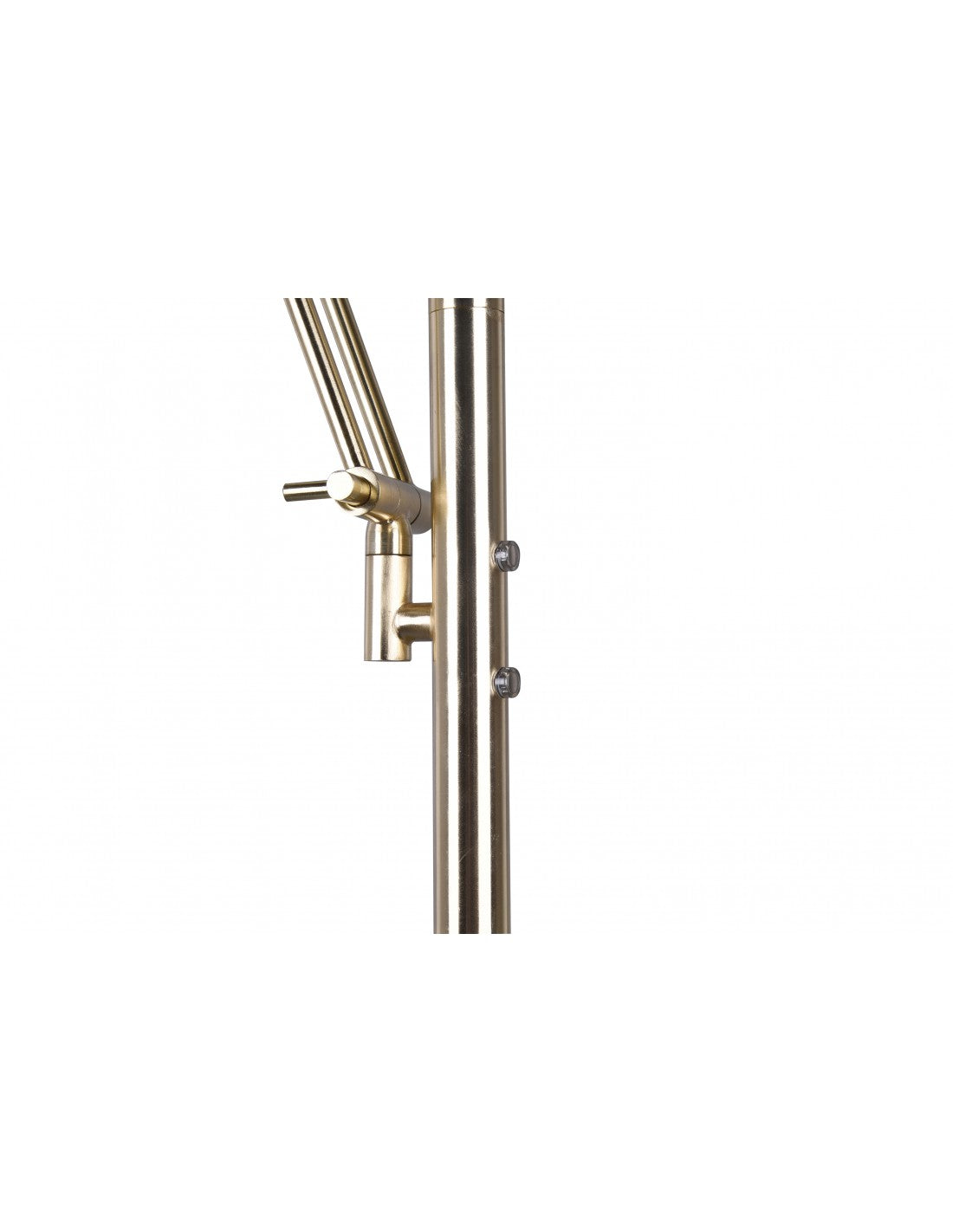 Moderne LED-Stehleuchte mit dimmbarem Lesespotlicht Barrie Brass Trio Lighting
