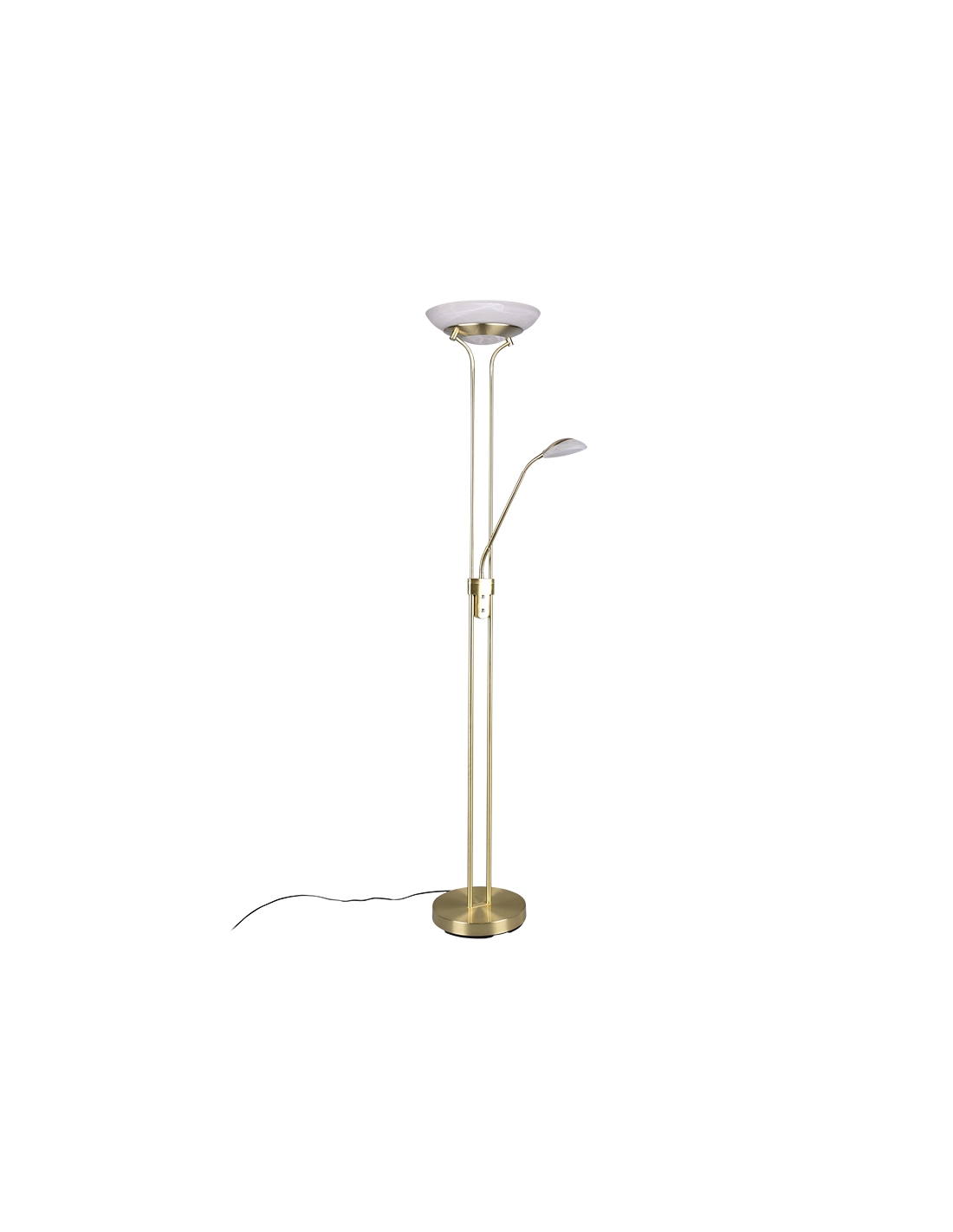 Piantana Led mit Double-Accing Spot-Leser Orson Ottone Trio Lighting