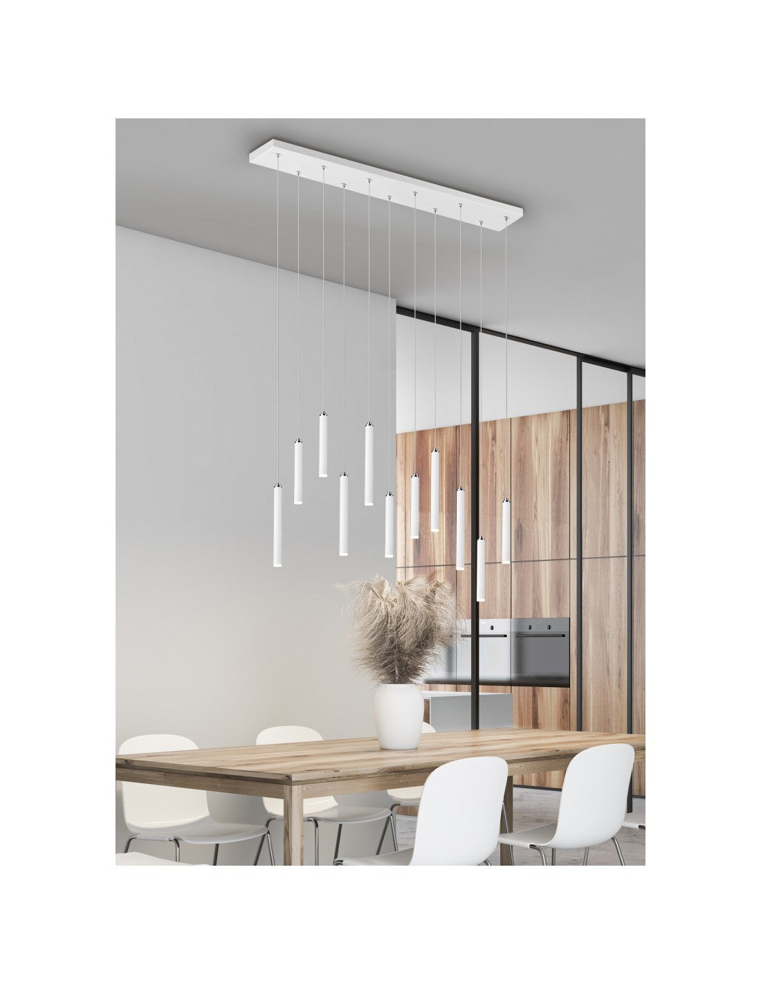 Moderne Tubular 11 Tubular 11 Tubi Led L115 cm Trio Lighting Suspension