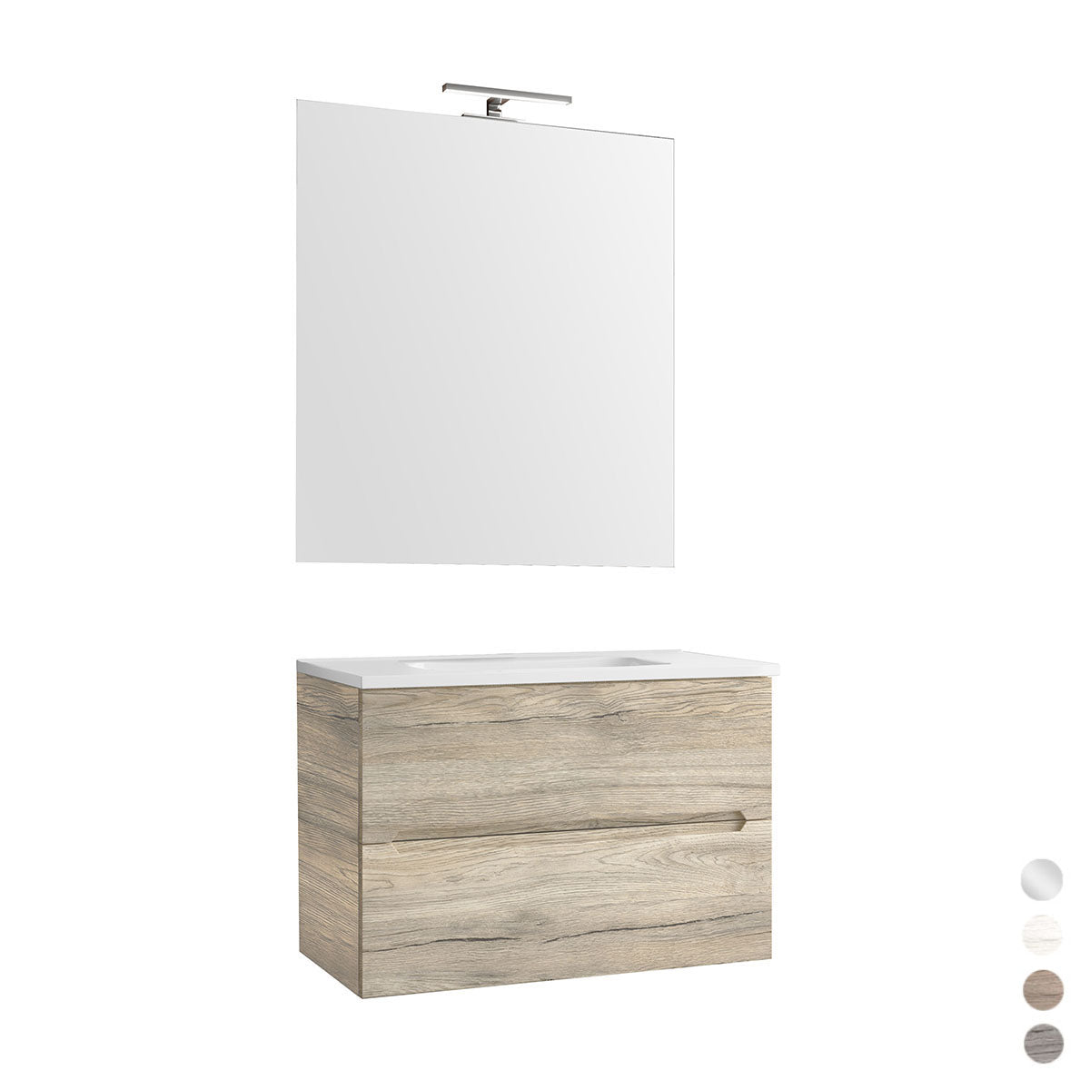 Hängeschrank aus geknoteter Eiche, 70 cm