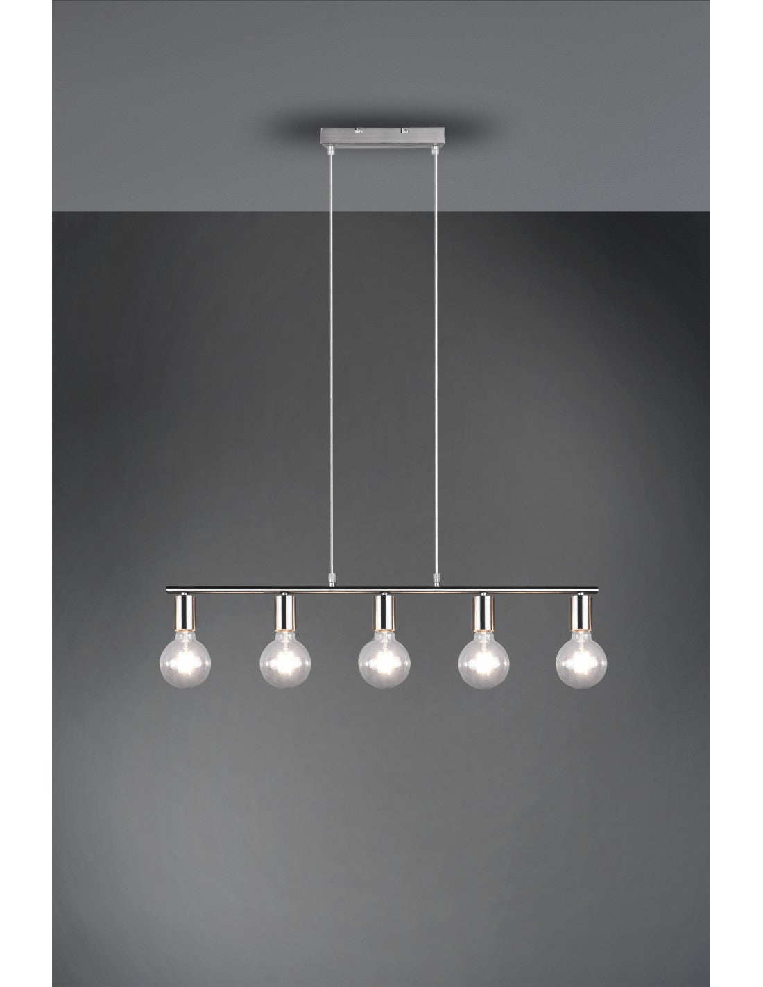 Pendelleuchte 5xE27 Vannes Nickel L82 cm Trio Lighting