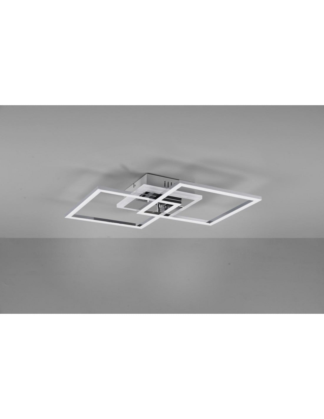 Venida Chrome Square Deckenleuchte Led 25w 4000k Dimmer Trio Lighting