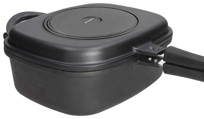 XL-Rechteck-Multifunktionsofen mit 3 Sphera-Zubehörteilen aus schwarzem Aluminium