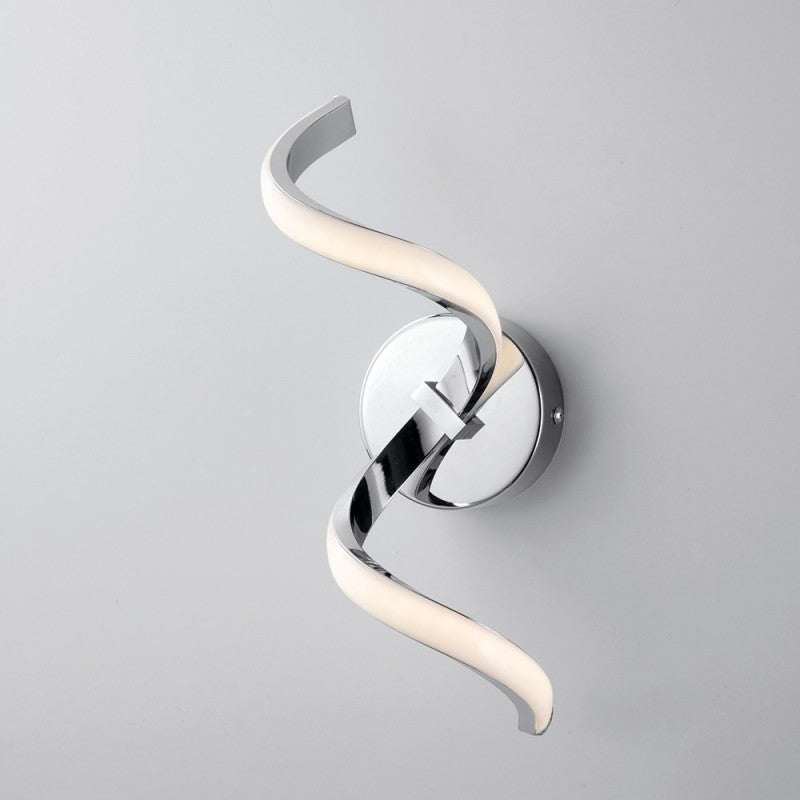 Metall aus Metall und Aluminium Chrom Lucido, mit integrierter LED 13x h32 cm