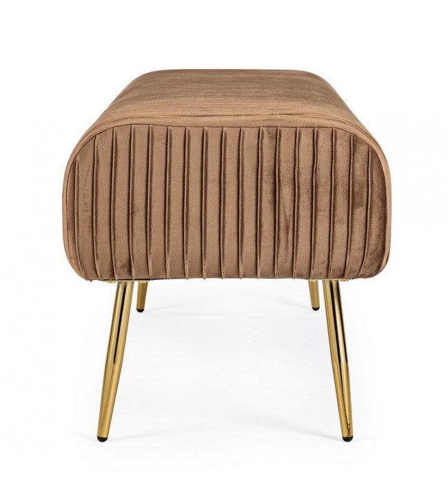 Selena 2-Sitzer-Bank in Bronzefarbe aus Samt