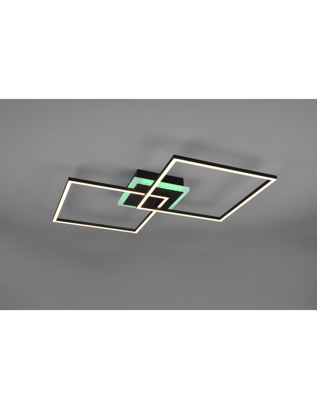 Plafoniera Arribo Quadrate Black Led Dauchbares Rgbw Trio Lighting