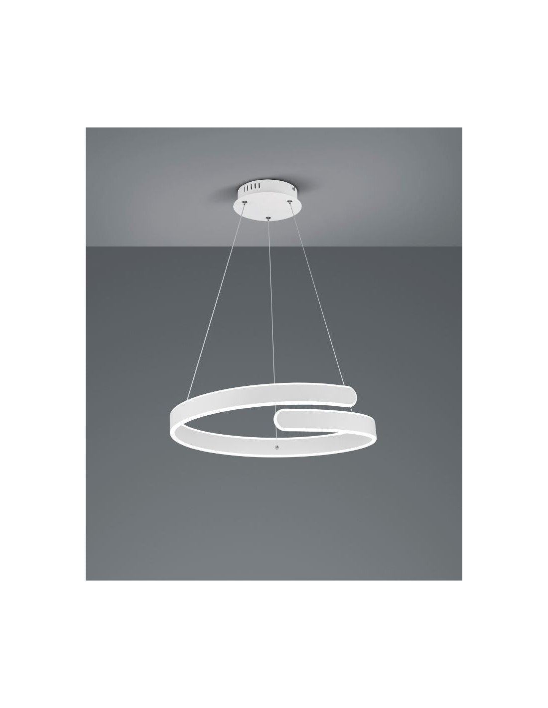 Spiral Design Suspension Led Dimmer 4000k Parma White Trio Lighting