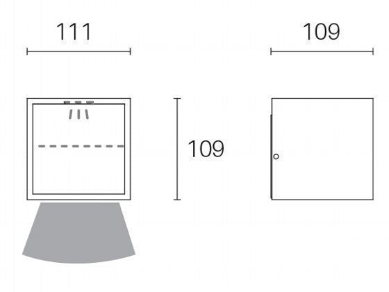 Wandleuchte 9W LED 3000K weiß Niko Line