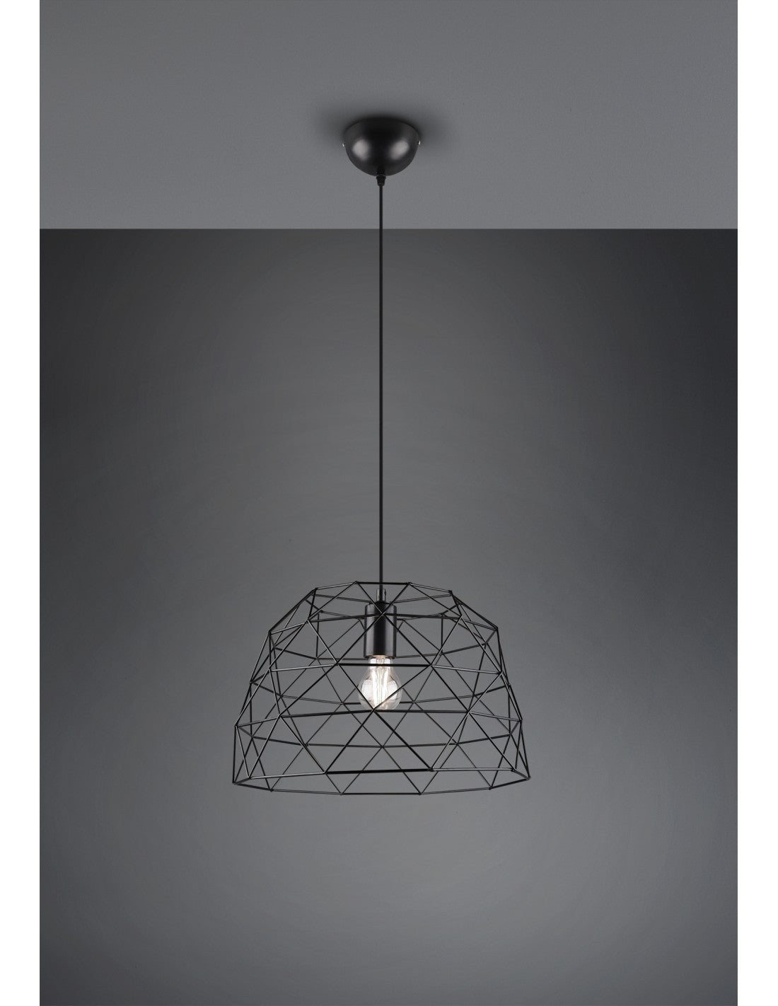 Haval Cage Suspension 1xE27 Mattschwarz Ø38 cm Trio Lighting