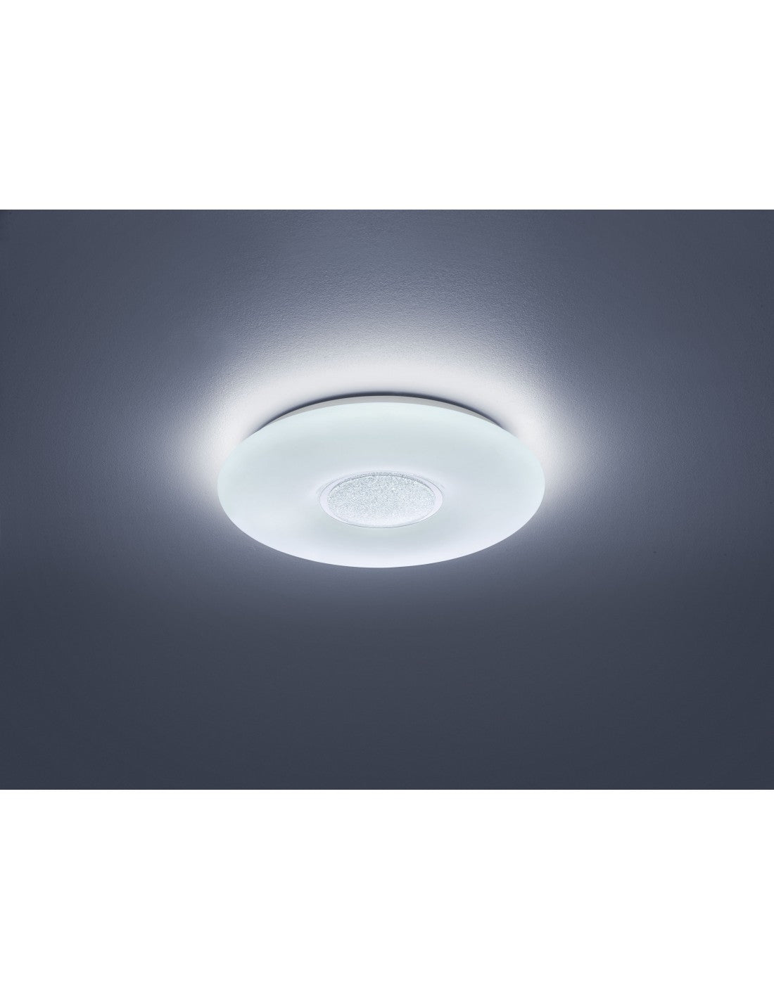 Moderne dimmbare LED-Deckenleuchte Akina Ø41 cm, weiße Trio-Beleuchtung