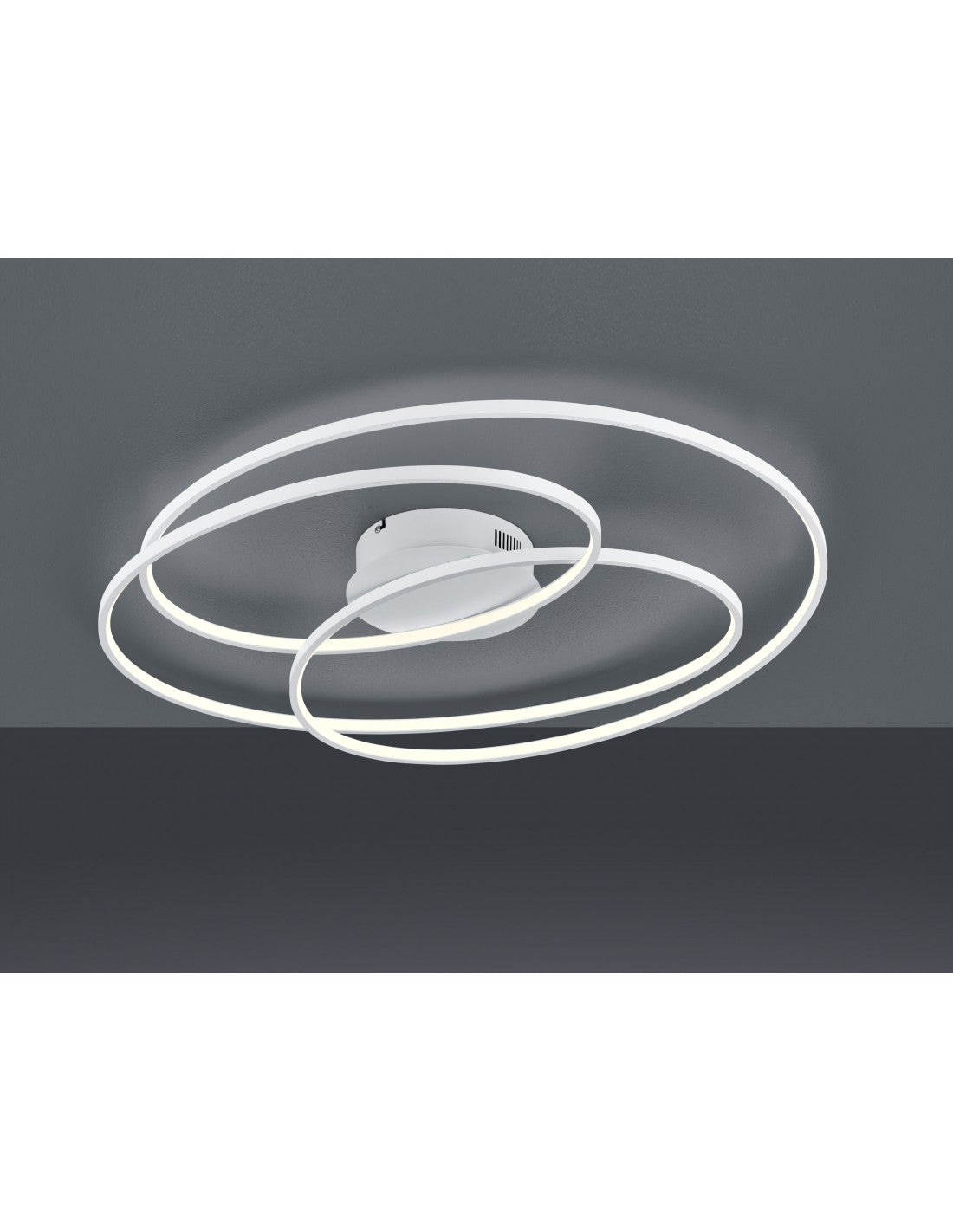 Gale Deckenleuchte Concentric Circles Mattweiß LED 50w Dimmbar L80 cm Trio Lighting