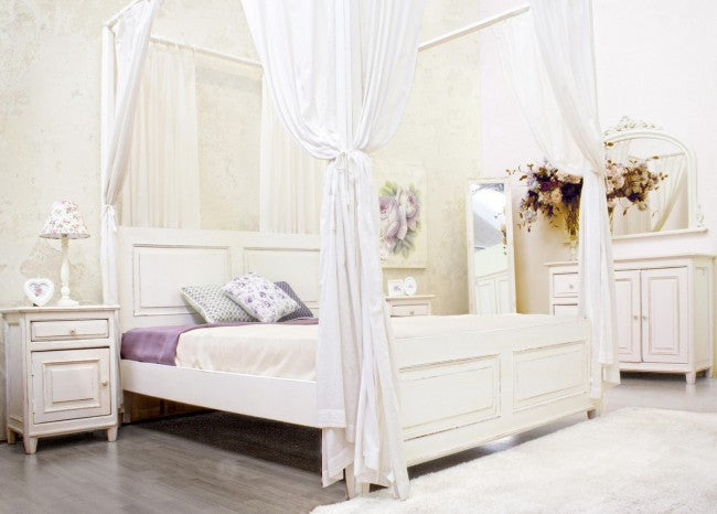 Colette rustikaler Nachttisch mit 1 Tür und 1 linken Schublade