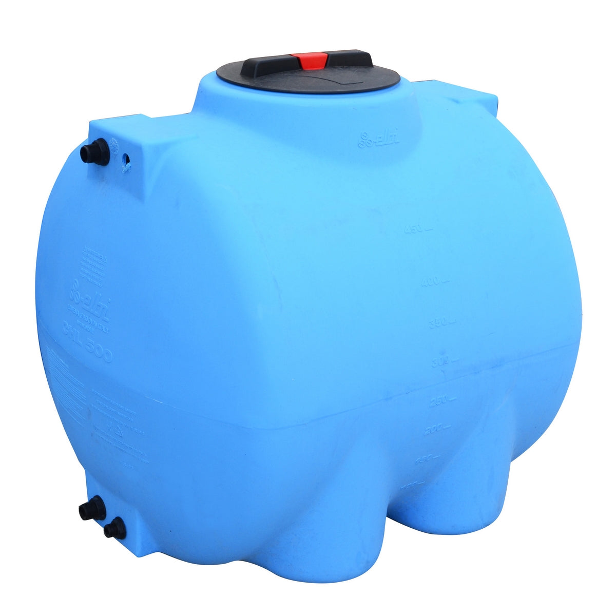 Horizontaler 1000-Liter-Tank aus blauem Polyethylen