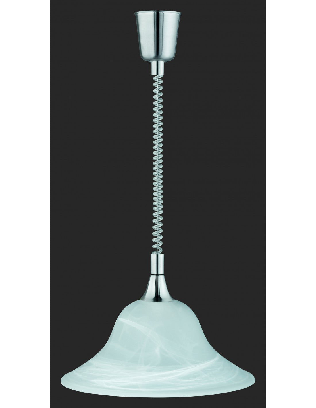 Pendelleuchte 1xE27, violettes Nickel und weißes Glas, Ø39 cm, Trio-Beleuchtung