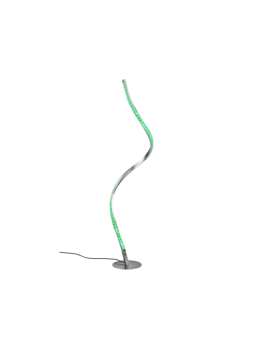 Moderne Rubin LED-Stehleuchte, dimmbar, RGB-Kristalleffekt, H116 cm, Trio-Beleuchtung